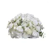 Dekorativa blommor Anpassade ros Hydrange Aritificial Flower Ball Road Leading White Silk Wedding Decoration Table Centerpiece Deocr