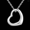 Pendentif Colliers Spécial Femme Mode Argent Plaqué Mignon Femmes Coeur Amant Lady Charms Bijoux P063