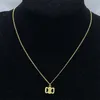 Vintage square pendant necklace plated gold for women designer necklaces high quality moissanite necklaces jewelry accessories retro chains zh176 E4