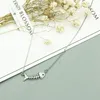 Wisiorki 925 Sterling Srebrna biżuteria hurtowa koreańska moda Fishbone Kreatywny naszyjnik osobowości dla kobiet