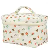 Cosmetic Bags Cute Floral Makeup Bag For Women Organizer Storage Make Up Handbags Purses