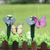 Trädgårdsdekorationer Solar Farterfly Decorative Yard Fluting Decor Flying Fjärilar utomhus