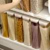 보관 병 부엌 항아리 식료품 저장실 조직 및 컨테이너 국수 스파게티 플라스틱 밀봉 된 이탈리아 파스타