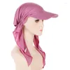 Casquettes de balle chapeaux pour femmes musulmanes multicolore Hijab casquette de Baseball classique Turban chapeau mode foulard soleil doux écharpe