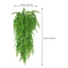 Decorative Flowers 2 Pcs Artificial Green Plants Fake Hanging Greenery Outdoor Garland Leaf Leaves