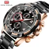 Mini Focus Brand Multifunctional Business Night Glow Flow Steel Band Men's Watch 0198G