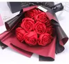Flores decorativas 2024 buquê de rosas artificiais perfumado sabão segurando flor artesanal presente criativo simulado ornamentos decorações