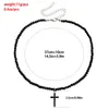 Łańcuchy gotycki czarny krzyż Jezus gwiazda wisiork Dzicze Naszyjnik dla kobiet Punk vintage metalowy łańcuch biżuterii
