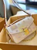 2024 NOWA MINI POCHETTE BAG z łańcuchem Metis East West Pastel Colorway Luksusowa torebka Crossbody N40749 Brzoskwiniowy różowy