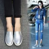 HBP Non-Brand Factory Casual Damen Weiß Frühling Neue Damen Flache Schuhe Casual Leder Board Schuhe Loafer