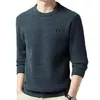 Men's Sweaters Men Solid Color Sweater Cozy Round Neck For Fall Winter Thick Knitted Pullover With Soft Warm