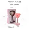 Tischlampen LED Nachtlicht USB wiederaufladbar Rose Form Silikon Romantische Lampe Party Home Kinderzimmer Dekor Drop