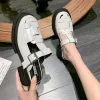 Boots Square heel Med Cover Toe Shoes Woman 2022 House Slippers Platform Pantofle Luxury Slides Female Mule Block New Summer Designer