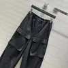 Women's Pants Street Style Fashionable And Loose Casual Drawstring Waist Tied Large Pocket Work