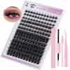 DIY Lash Cluster Lash 168 st Lash Kit med lim och applikator False Eyealsh Make Up Tools