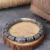 Bracelets à maillons en acier inoxydable pour hommes, perles de Runes, Rune Viking, breloque à la mode, boîte en bois