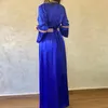 Robes décontractées Caftan Kaftan Abaya Femmes Ramadan Gurban Col V Manches Longues Robe Dubaï Musulman Arabe Mariage Vêtements De Mode