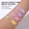 Holografisk kroppsglittergel för kropps ansiktshår och läppfärgbyte glittergel under ljus vegansk grymhet fri smink