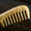 Ställer in 100% naturlig äkta Mingjiang Jingpin Högkvalitativ grön sandelträ Handgjorda bredtandtrådar för vågigt hår