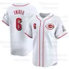 #44 Elly De La Cruz Reds Cincy 2024 Home Player Jersey Joey Votto Jonathan India Luke Maile Tyler Stephenson Nick Lodolo Pete Rose Alexis Diaz 2023 City Connect Jerseys