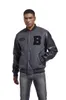 Männer Streetwear Stehkragen Designer Baseball Mantel Windjacke Brief Patchwork Stickerei Leder Ärmel Varsity Jacken Bomber Mann Usa