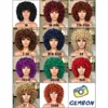 Perucas sintéticas cabelo curto afro encaracolado peruca loira natural com franja cosplay lolita perucas sintéticas para mulheres destaque de fibra resistente ao calor 240328 240327