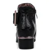 Boots Femmes Boots Autumn hiver Nouveau sexy mode patentleather zip toed toe botte de cheville noir