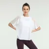 Lu Align Align Lu Lemon Treino Esporte Vnazvnasi Tops Soltos Blusa de Corrida Camiseta Malha Esportes Manga Curta Fiess Yoga Camisas Mulheres Plus Si