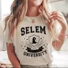 Women's T Shirts Retro Short Sleeve T-shirt Söt trend Halloween Fashion Fun Print Casual Mönster T-shirt.