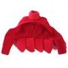 Costumi per gatti per divertenti cappelli per animali domestici Design a polpo rosso Accessori per costumi morbidi e confortevoli Materiale sicuro per gli animali