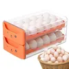 Storage Bottles Egg Container Kitchen Large Capacity Fridge Box Double Layer Stackable Tray Organizer Accessory