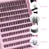 Cluster Lashes 140pcs DIY Eyelash Extension C/D Curl Long Individual Lashes Mixed Tray Faux Mink Lash Clusters Extensions 0.07