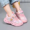 Promenadskor flickor vår mode lysande led sneakers småbarn casual rosa sportsko barn vinter varm mjuk skor storlek 22 till 36