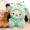Wholesale cute green kitten plush toys children's games playmates holiday gifts room decoration claw machine prizes kid birthday christmas gifts Good quality