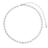 Bling Full CZ Star Tennis Chain Necklace For Women Luxury 5A Cubic Zirconia Paled Choker Halsband Trendy Jewelry Gift 240313