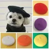 犬アパレル子犬子猫のペインターウールハットペットアクセサリーグルーミングドレスアップキャップかわいいベレー帽ミニ装飾猫の帽子