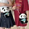Sacs à bandouliers panda sac sac mignon dessin animé 3d en peluche crossbody femelle hivernale chaude moelleuse messager téléphone sac à sacrel