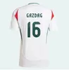 2024 헝가리 축구 유니폼 국가 대표팀 Maillots de Football 2024 2025 Szoboszlai Szallai Szalai Ferenczi Gazdag vinicius orban priskin 셔츠 남자 키트