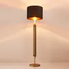 Bordslampor Post Modern American Retro Metal Fabric Shade Led Lamp vardagsrum Heminredning Stående ljus Studie Bedrummet Bedside