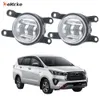 EEMRKE Led Car Fog Lights Assembly for Toyota Innova Crysta , innova EV 2021 2022 2023 Front Bumper Fog Lamp with Lens Driving DRL 30W 12V White or Yellow