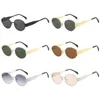 Lunettes de soleil monture métallique ovale rétro UV400 Protection Punk Y2k lunettes de soleil lunettes pour femmes hommes