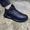 HBP Non-Brand Fashion Genuine Leather Faux Cowhide Crocodile Print Sneakers Men Winter Boots Mens Running Casual Luxury Size 48 Shoes for Men