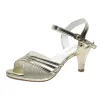 Sandals Women Sandals Summer 2022 New Fashion Woman Dress Bling Silver Wedding High Heels Shoes Ladies Peep Toe Sandals Sandalias Mujer