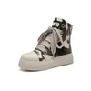 HBP icke-varumärke kamouflage high-top lägenheter tränare dam skate brädskor ankel stövlar kvinnor klumpiga ensamma designer casual sneakers