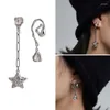 Boucles d'oreilles pendantes étoile pendentif asymétrique Zircon boucles d'oreilles spirale livraison directe