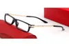 claissc designer homme lunettes de soleil cadres optique artiste rectangle corne de buffle métal léopard mode masculine unisexe vintage avec étui w8385623