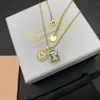 Miao familys new necklace super fairy asymmetric gold finish crystal love diamond inlaid pendant clavicle chain is perfect in autumn and winter