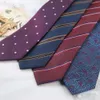 Designer Tie Herr Mens Leisure Trend Striped Cashew Nuts 7CM Hand Formell klänning Business Workplace Accessories AV3S