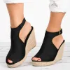 Stiefel Plattform Sandalen Frau Keile Sommer -Frauenschuhe 2023 Kleidsleitungen Gladiator Mules Espadrilles Elegante Luxusmode Medizin