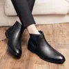 Designers HBP Non-Brand Red Classy Color Ankle Boots Comfortable High Top Wedding Dress Shoes Men Genuine Leather